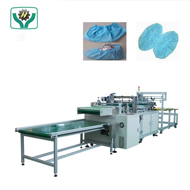 Automated Non Slip Plastic Disposable PE Shoe Covers Making Machine