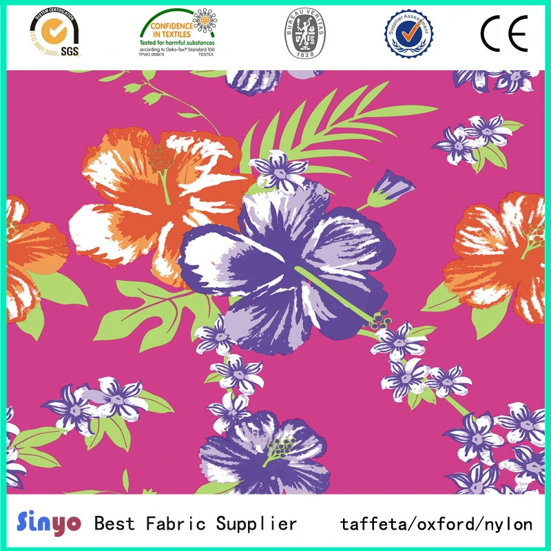 Polyester Leaf Printed PU PVC Coated Oxford Cloth