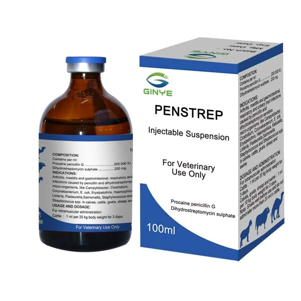 Veterinary Medicine Penstrep Injection 20/20 20/25 for Livestock Cattle Sheep Goat