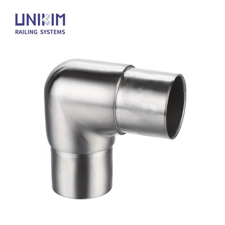 AISI304/316 Baluster Connector Pipe 90 Degree Elbow Tube Railing Fitting System