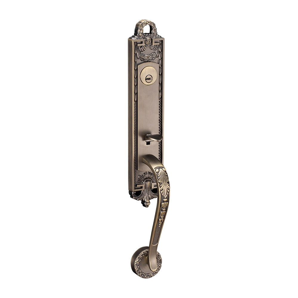 American Solid Zinc Alloy Mechanical Key Lock Door Hardware Handle