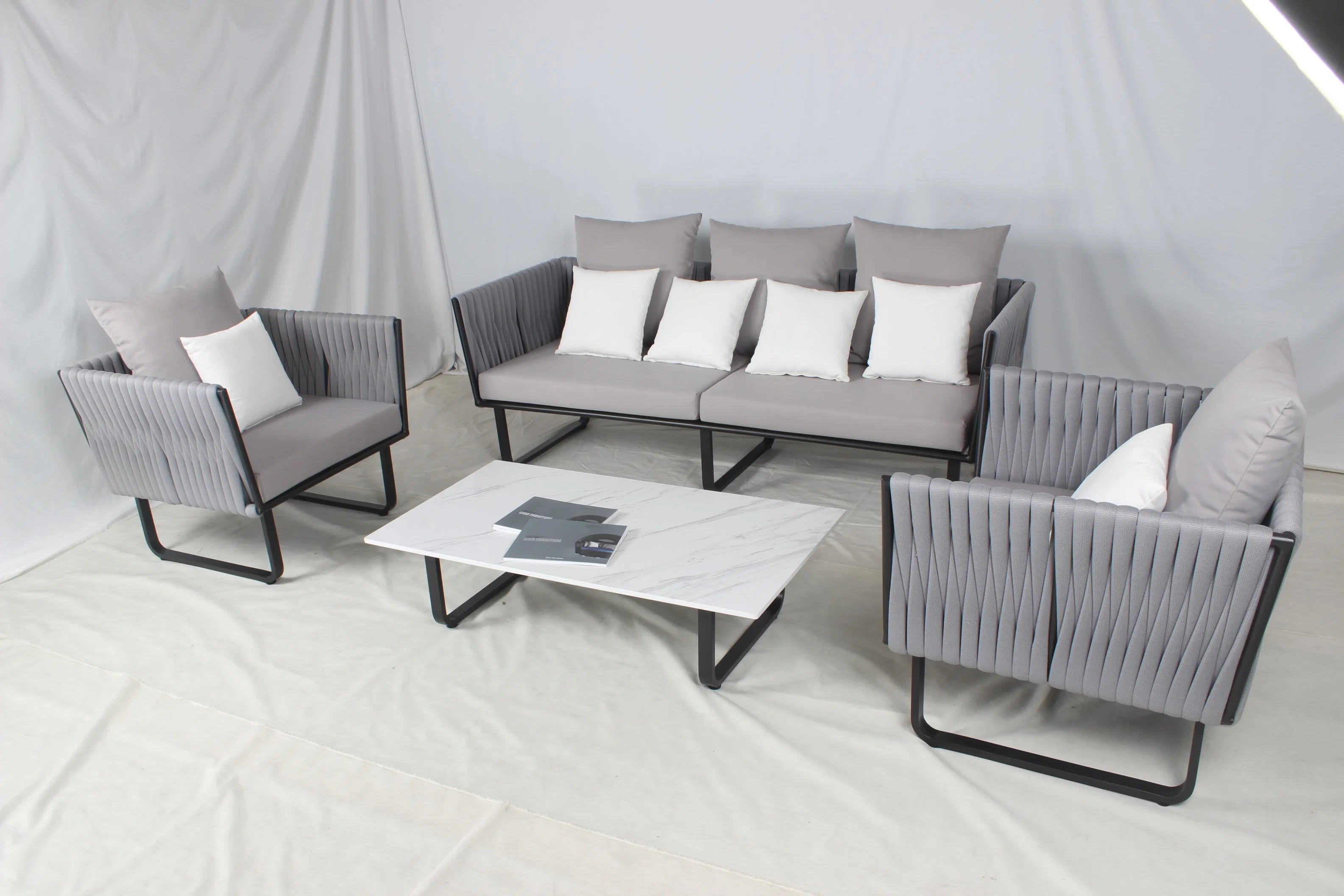 Foshan Customized Balcony Modern Style Terrace Patio Sofa Set Outdoor Furniture