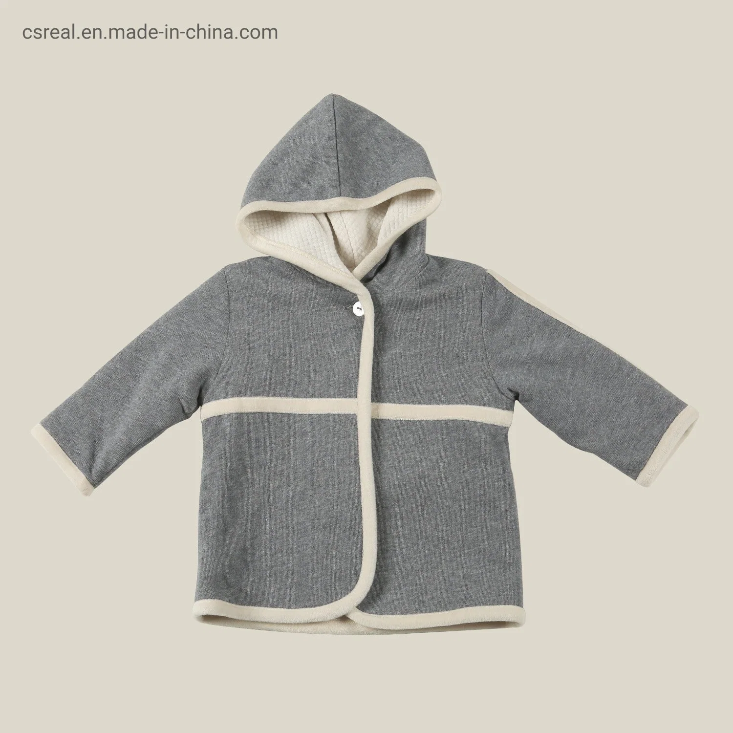 Boy Toddle Kids moda tejida de color de contraste de color gris