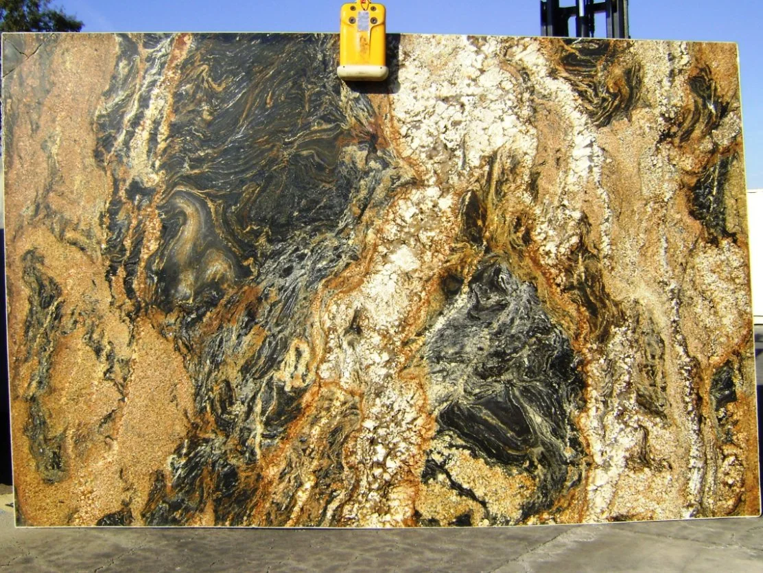 Granito 100% Natural Stone Polished Magma Gold Granite Tile for Countertop Vanitytops