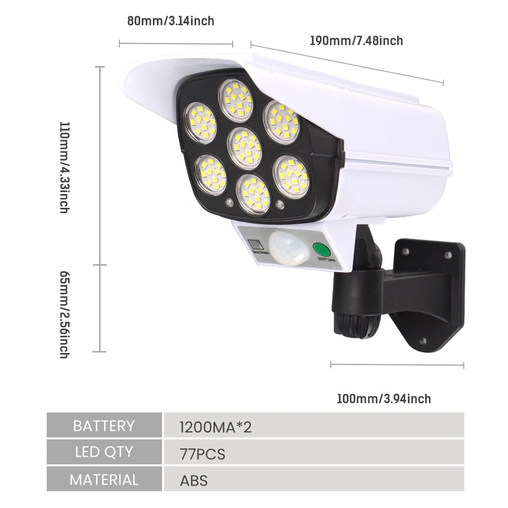 Cámara de simulación solar al aire libre del cuerpo humano Luz LED Lámpara de jardín antirrobo de inducción