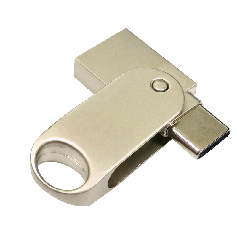 High quality/High cost performance  Design Metal Swivel OTG USB Pen Drive 8GB 16GB 32GB 64GB USB Flash Drive for Smartphone