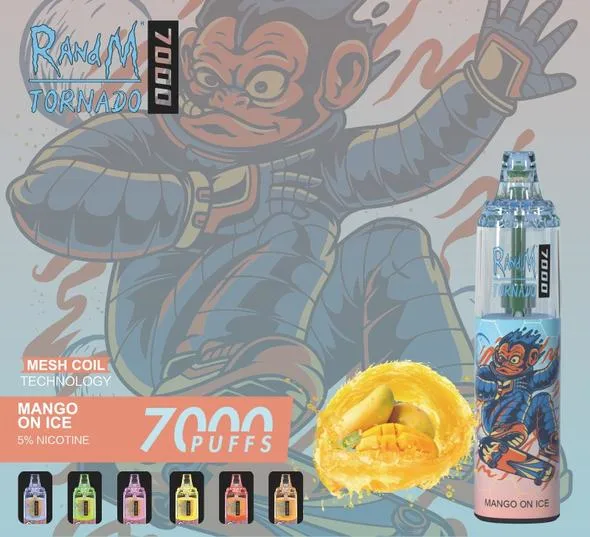 Venda por preço barato Randm Vape Randm Tornado 7000 Puffs 7000 14ml descartáveis Vazio Vape grossista Caneta e cigarro Vape descartáveis