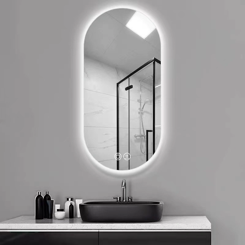 Arch Bathroom Anti Fog Smart Mirror Intelligent Wall Mounted LED Backlit Vanity Mirror with Lights Bluetooth