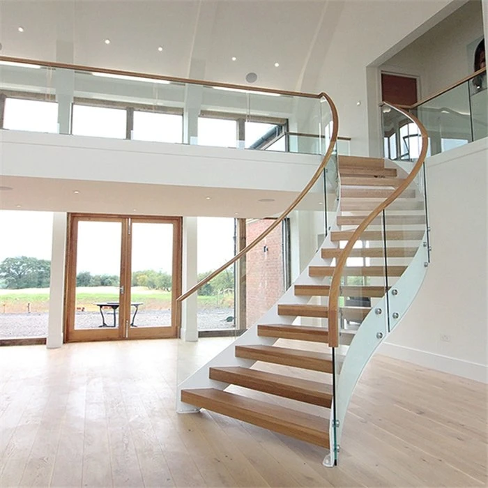 Home Floor Staircases Wooden Portable Stair Steps Lift Floating Wood Stair Treads Spiral Staircase Glass Staircase