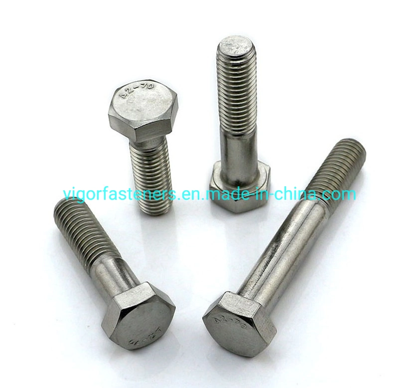 Stainless Steel 316 DIN931 Hexagon Head Bolt Half Thread A4 Hex Bolt High quality/High cost performance Fastener Hardware for Concrete