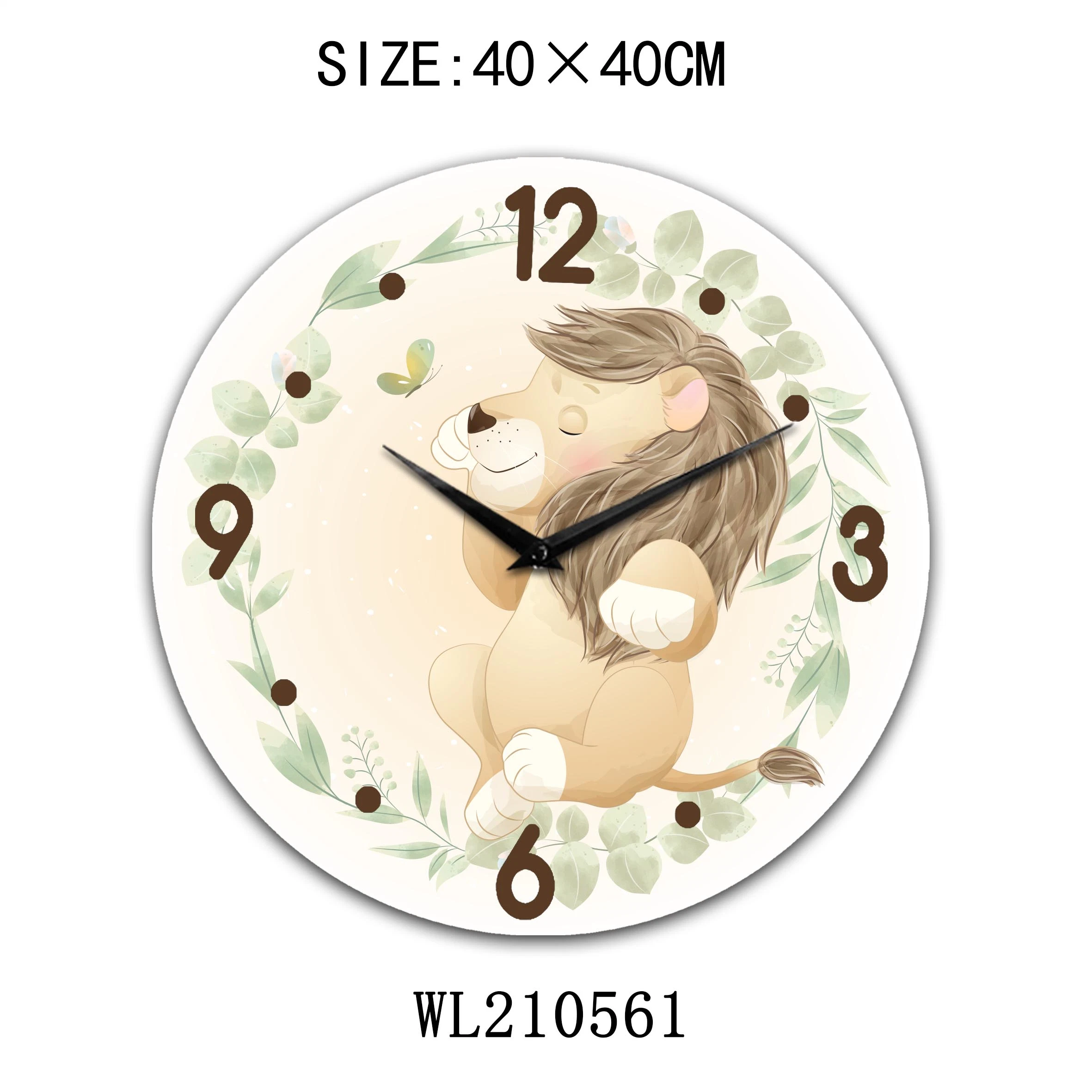 Quartz Decorative Animal Dial Design Kid's Room Wall Clock