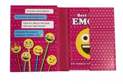 Ensemble de crayons personnalisé avec motif émoticône de visage souriant Box