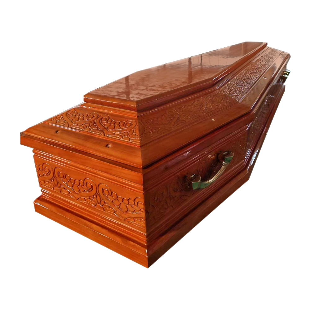 Funeral Adult Cheap Wood Coffins with Best Painting Manufacturer