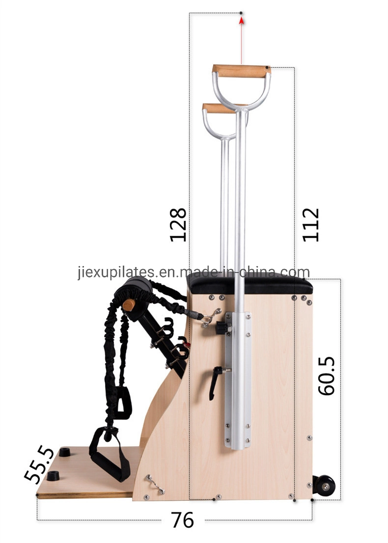 La meilleure qualité de la méthode Pilates réformateur Combo en bois chaise avec base de métal