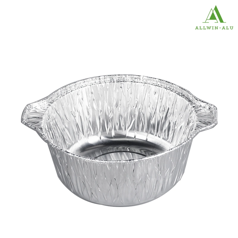 Pot en aluminium de grande qualité 3850 ml avec couvercle jetable domestique Pot en aluminium