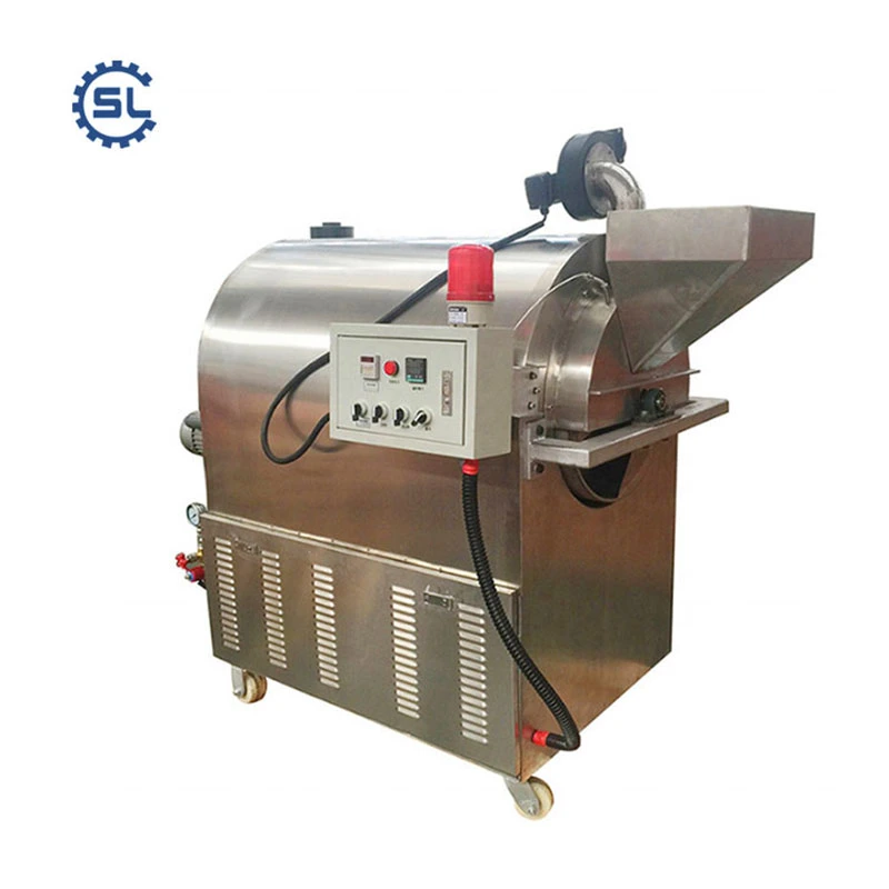 Automatic 100kg/H Groundnut Processing Pine Nut Roaster Sunflower Seeds Roasting Machine