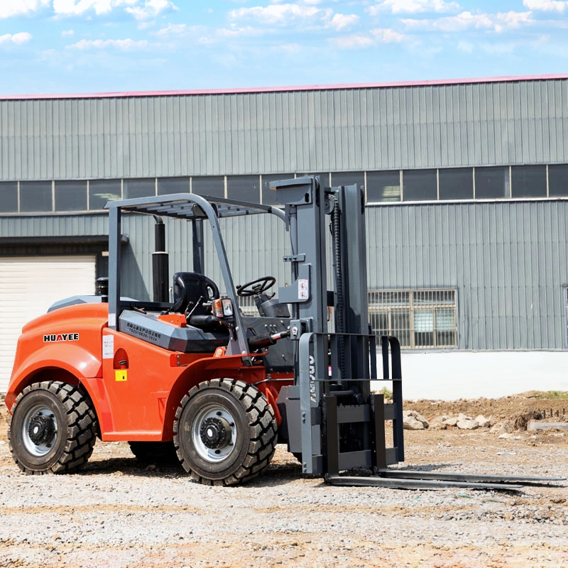 China de fábrica Huayee carretilla elevadora 4WD multifuncional 6m todo-en-uno la alta calidad 2t 2,5 t 3t 5t 10 toneladas de gasóleo más barato todo terreno CPC Precio al por mayor Venta de montacargas