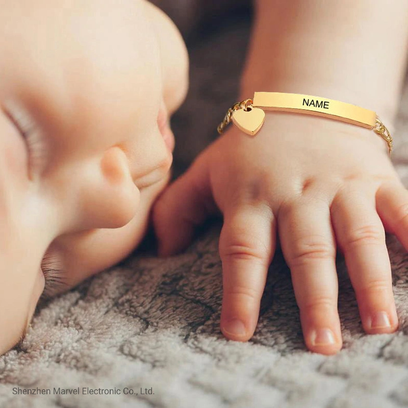 Personalized Baby Bar Bracelet Custom Name for Children Stainless Steel