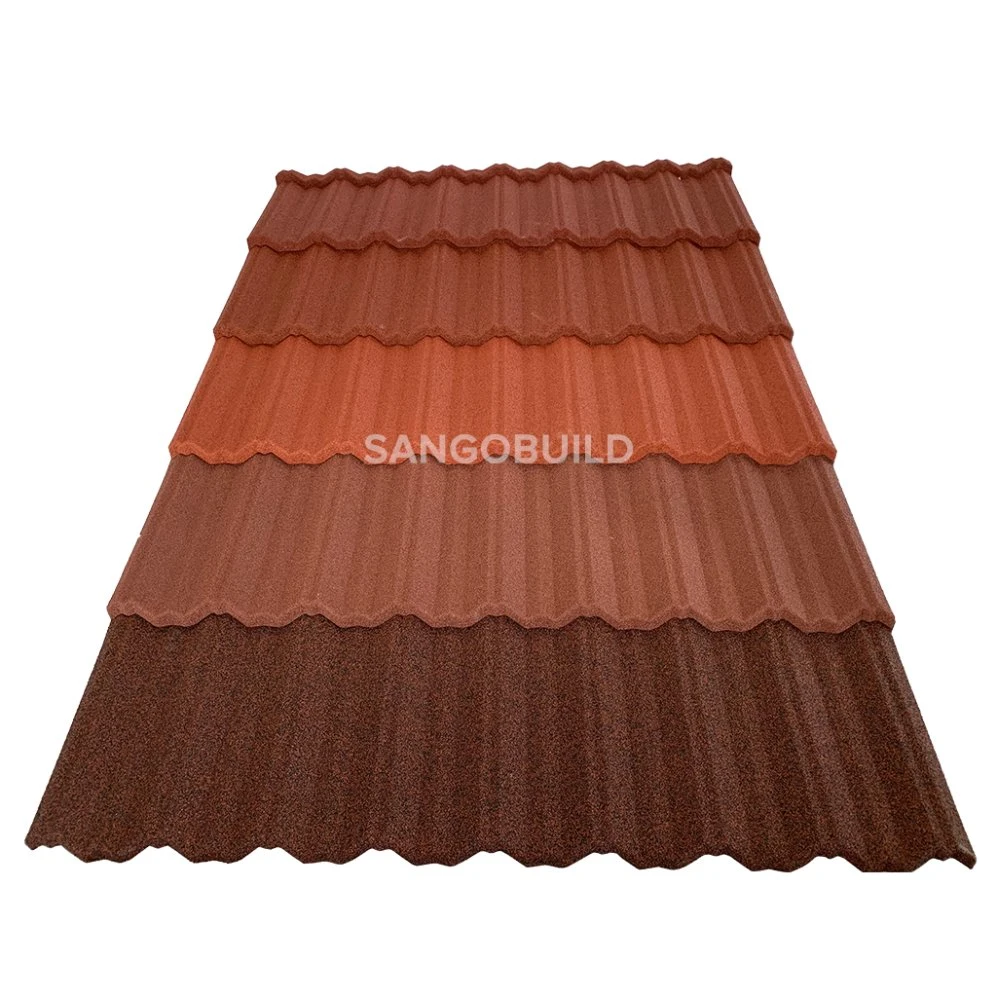 Specially for Nigeria Weather PE Rattan Material of Turkey Stone Coated Roof Tiles