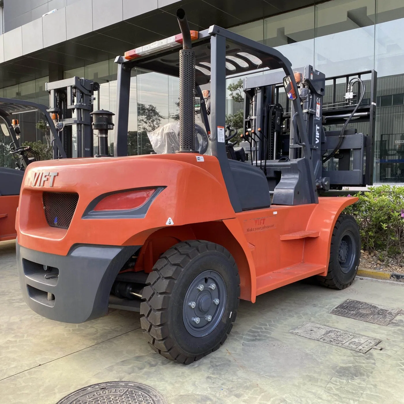 Vift Brand New 5 6 7 8 Ton Diesel Forklift Truck Dual Front Wheels