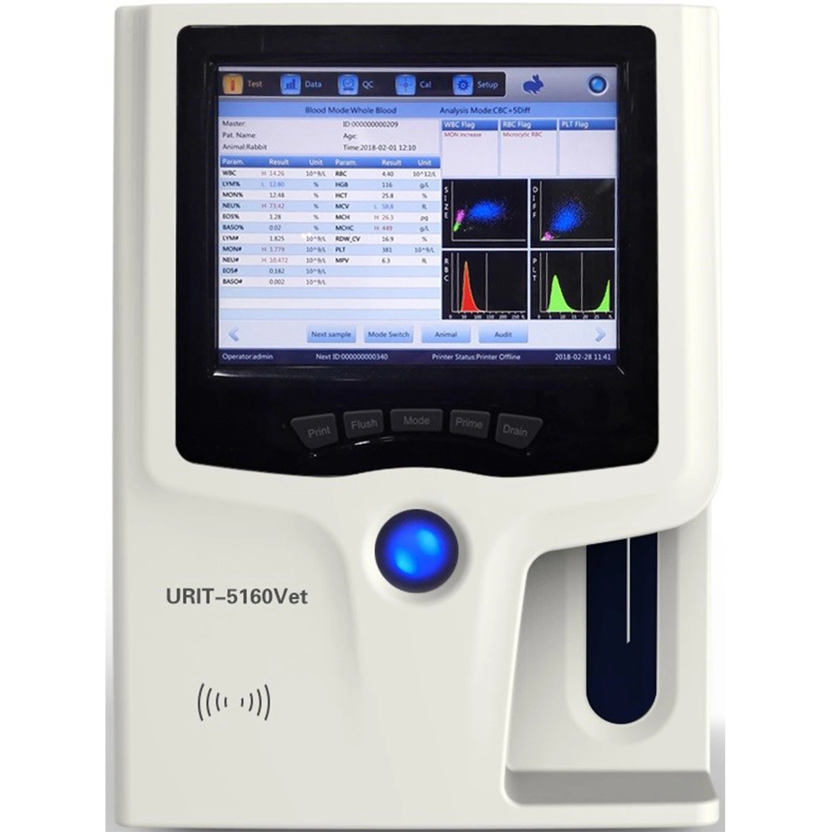 Urit-5160 Veterinary 5-Part Cbc Machine Hematology Analyzer Blood Test Device for Lab