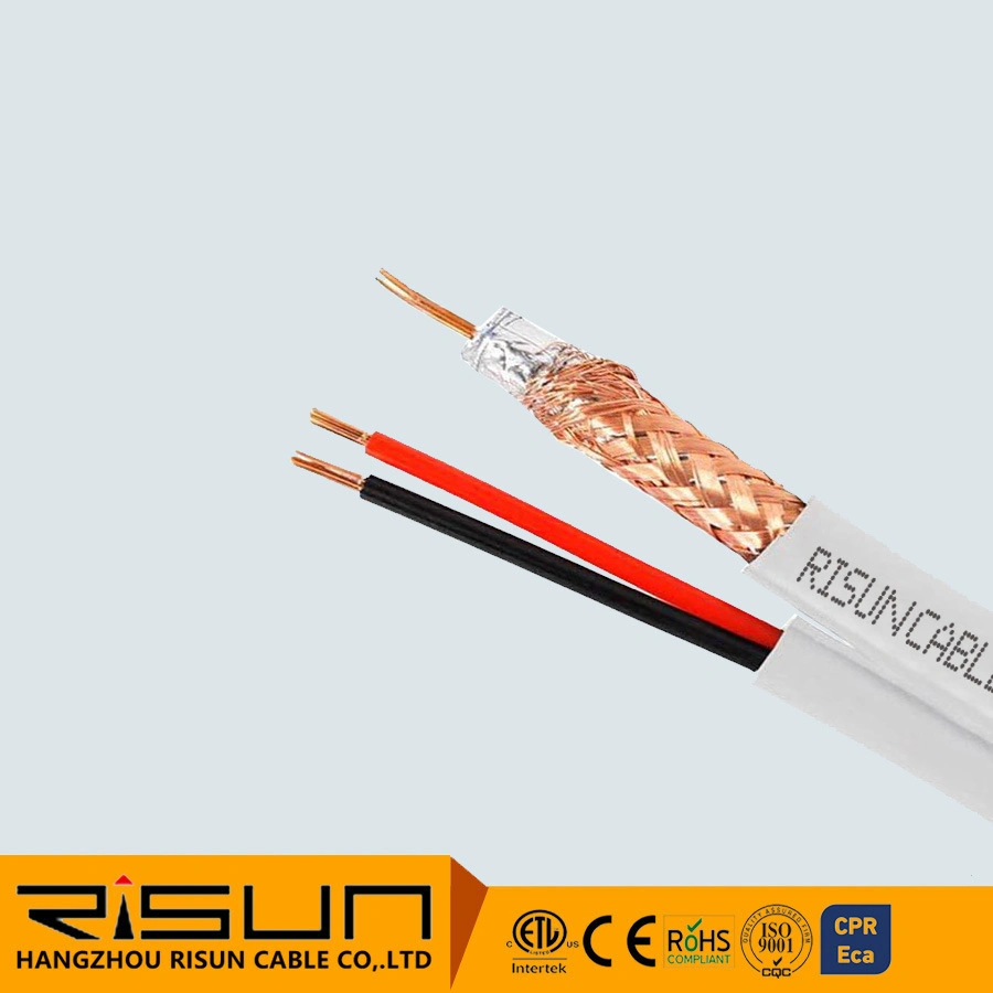 Rg59 Direct Burial Siamese Coaxial Cable, Bc 20 AWG, 95% Bc Braid