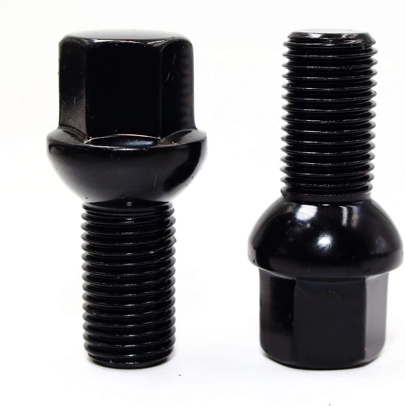 Extended Lug Bolts Aftermarket Black Wheel Lug Bolts with 45mm Shank Long Ball Seat