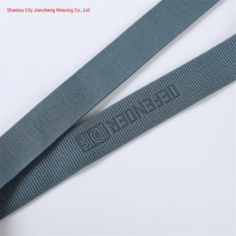 Custom Designer Printer Jacquard Webbing Elastic Waistband Boxer Briefs Nylon Elastic Band for Underwear