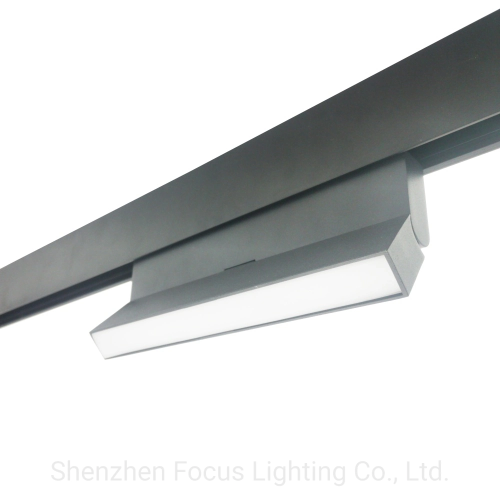 DC48V 48 Volts Embedded 16mm 38mm Magnetic Linear Lighting Rail Trimless Ceiling Recessed Modular Grille Magnet Magnetic LED Spot Track Light