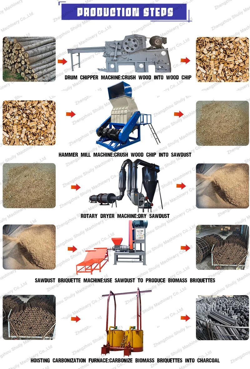 Charcoal Briquette Making Olive Waste Briquette Coal Briquetting Extruder Machine Equipment