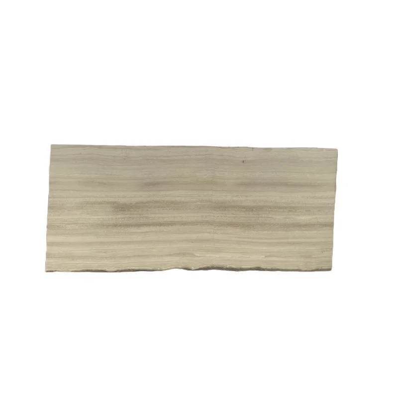 Chinese Serpegiante Gey Wooden White Grain Marble Slab