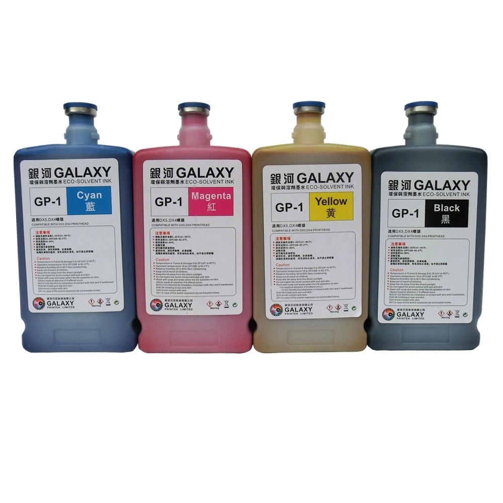 Galaxy Gp1 Gp-1 Eco Solvent Ink for Epson Dx4 Dx5 Dx7 Print Head