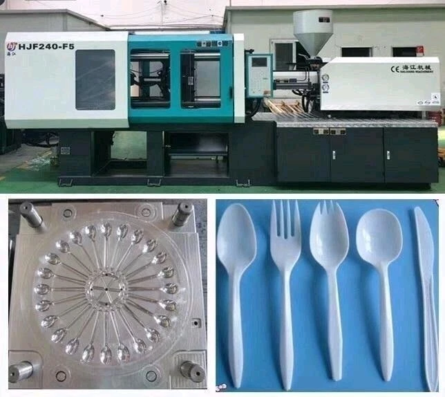 Plastic PP Spoon, Fork, Knife Making Mold Custom Injection Molding Machine