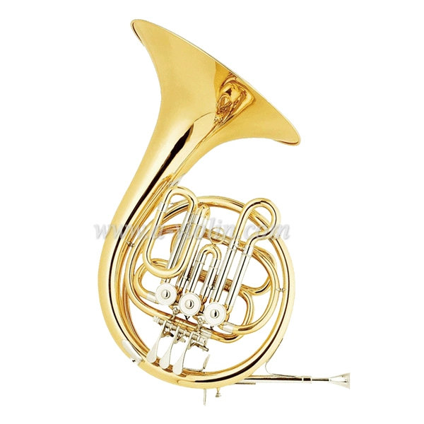 3-Key French Horn/Studen Model Gold Lacquered Single French Horn