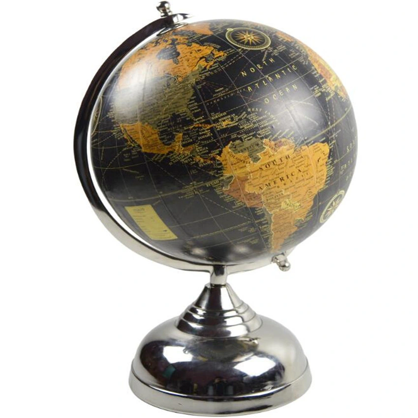 Desk Globe Wooden Stand Globe Polished Finishing World Map Globe