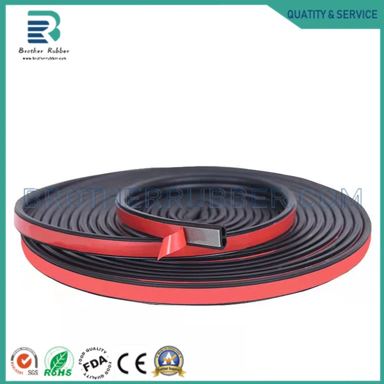 Square Anti-Skid Door Joint Sealing Strip Solid Self-Adhesive Rubber Strip