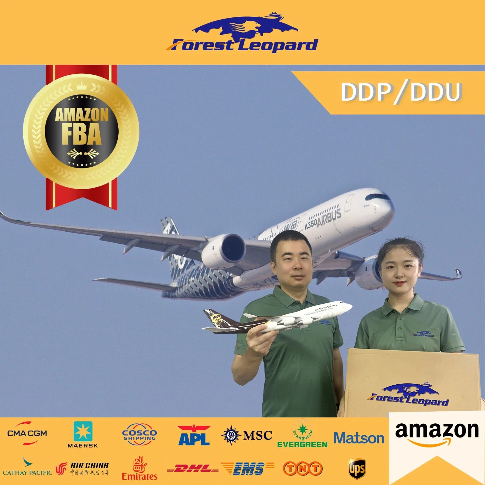 Amazon FBA Air Freight Yiwu China a EE.UU./China Agente de envío Al centro logístico de Amazon