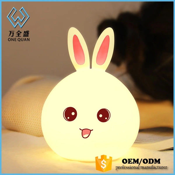 Soft Silicone Animal Baby Night Lamp Rechargeable Battery Operated with USB Warm White Light