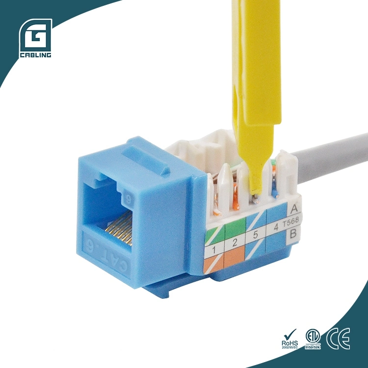 Inserts Gcabling USB 3.0 insère un câble blindé CAT63 DC puissance Thunderbolt CAT6 RJ45 jack Insérer Keystone