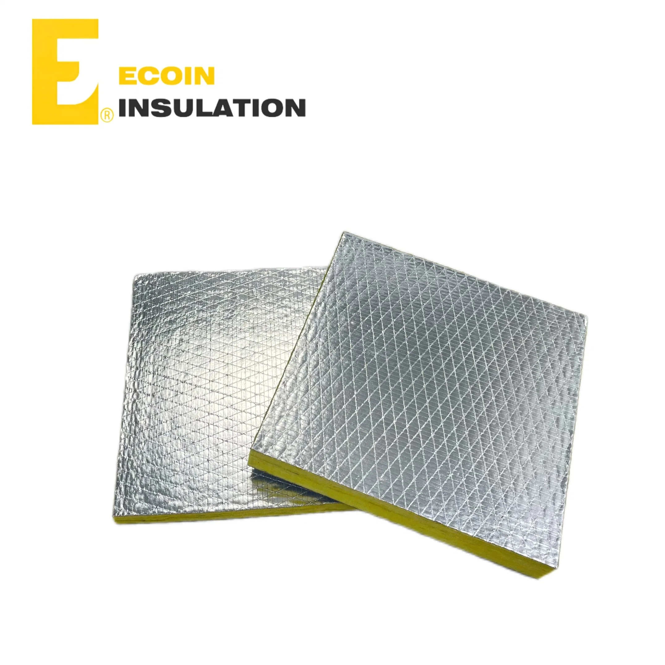 China Isover Glass Wool Thermal Insulation in HVAC and Air-Conditioning System Fireproof Sound Proof Insulation Fiber Glass Wool Board