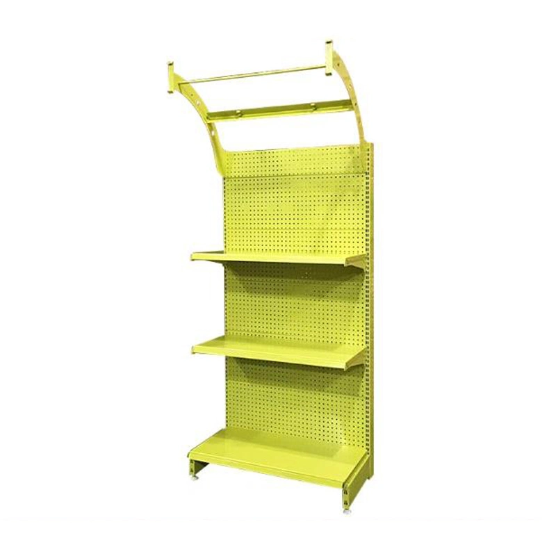 Single Sided Wall Supermarket Metal Shelf