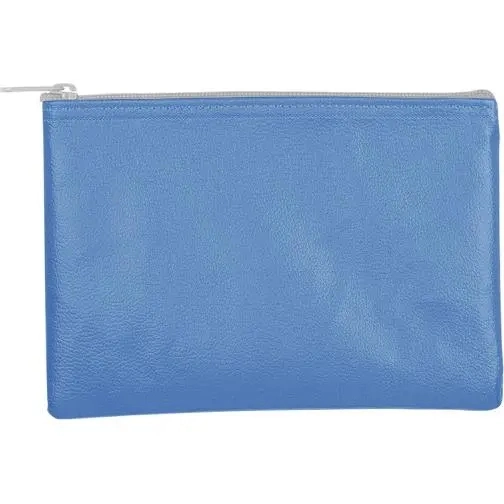 Designer Saffiano Vegan Leather Pouch Zipper Cosmetic Custom Clutch Bag