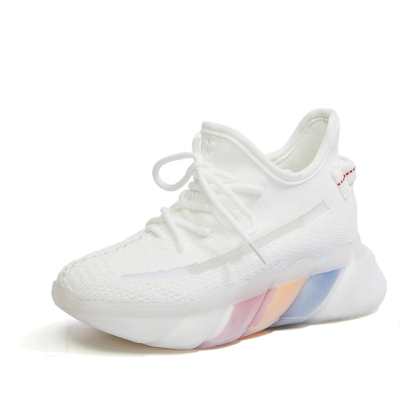 5 Farbe Yeezy Damen Sneaker Sport Laufschuh Rainbow Sohle Ins-Stil