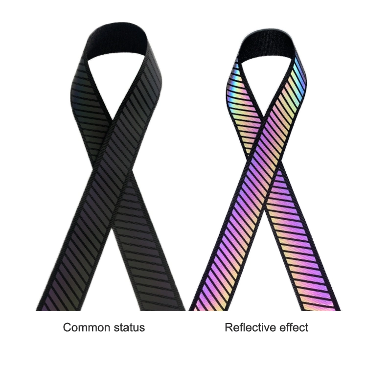 Colorful Reflective Polyester Fabric Webbing High Reflective Webbing Stripes for Safety Clothes