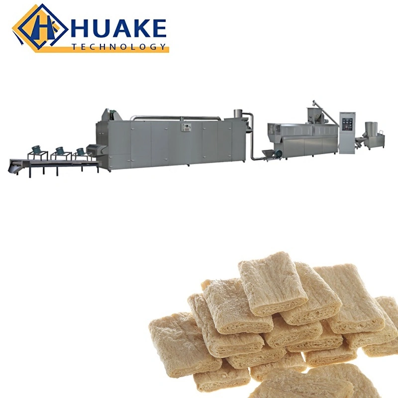 Textured Meat Soybean Soya Nuggets Chunks Protein Processing Extruder Making Machine