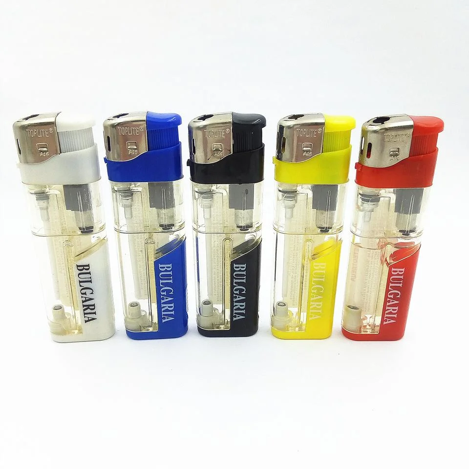 Dongyi High Quality Transparent Color Plastic Electric LED Lighter