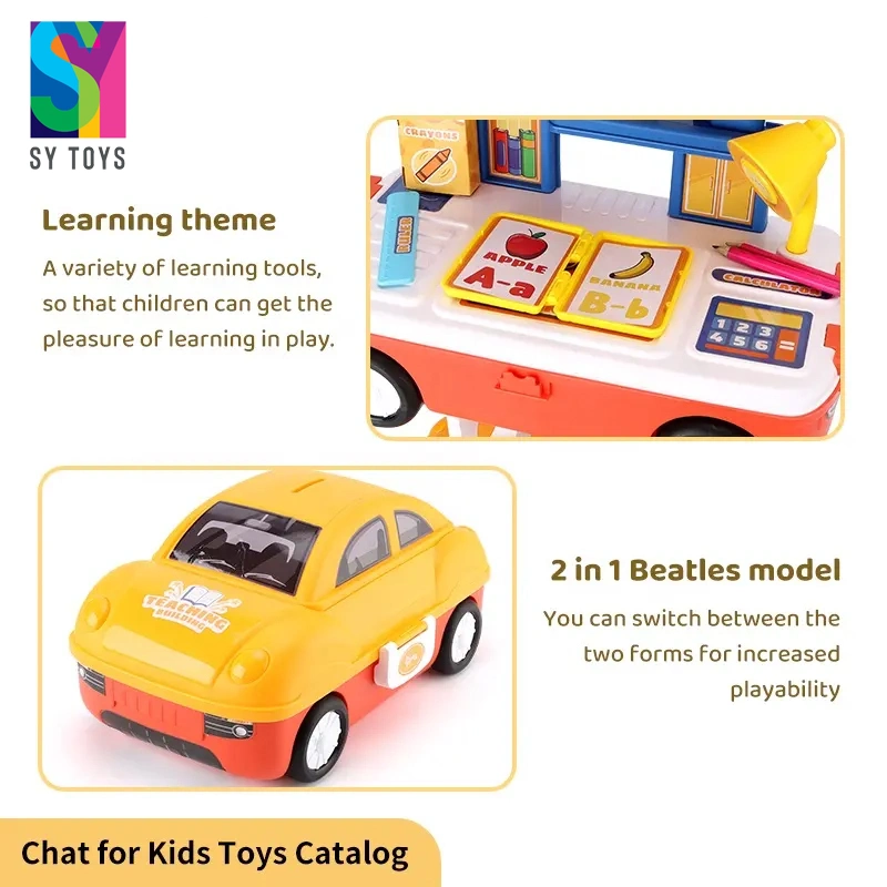 Sy Baby Activity Learning Table Educational Beetle Car 38 Piece الأطفال يتظاهرون اللعب مجموعة لعب