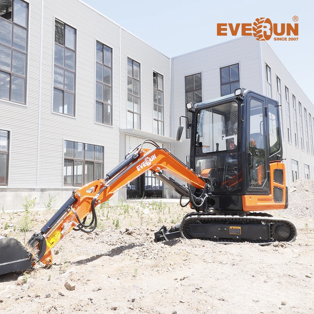 China Popular Brand Everun Ere18h 1.8ton Farm Garden Agriculture Manual Small Hydraulic Pump Mini Crawler bucket Excavator Digger machine for sale