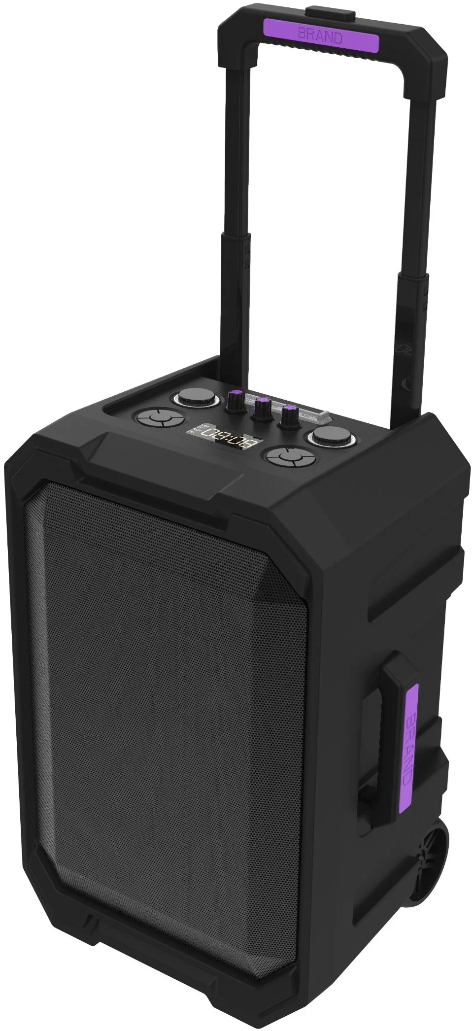 8''hifi 2.1 Trolly Karaoke Haut-parleur portable professionnel Bluetooth avec microphone sans fil