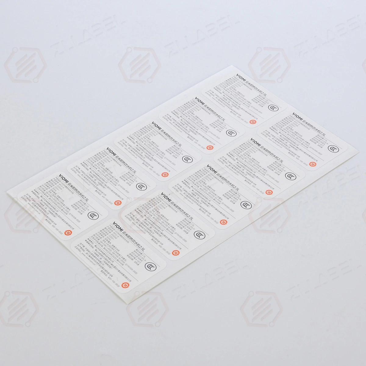 Custom Logo Color Sticker Glossy Silver Film Label